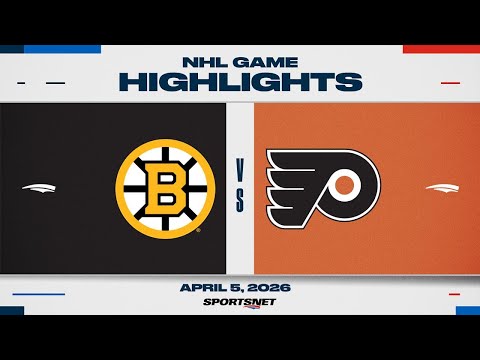 NHL Highlights | Bruins vs. Flyers - April 5, 2026
