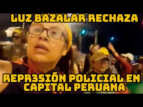 LUZ BAZALAR RESPONDE POLICIA EN LA CAPITAL DURENTE LAS MOVILIZACIONES CONTRA LA DICT4DURA..