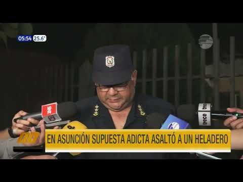Asunción: Supuesta adicta asaltó a un heladero y fue detenida