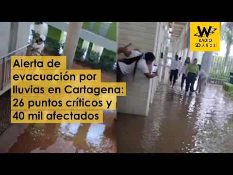 Alerta de evacuación por lluvias en Cartagena