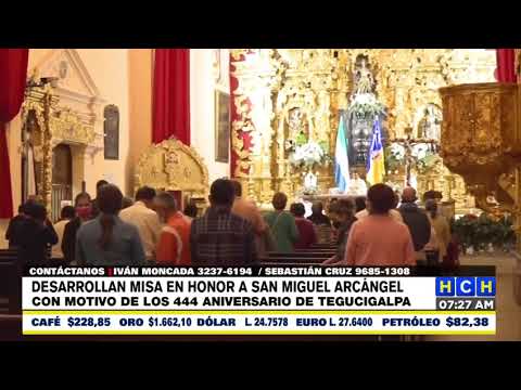 Devotos de San Miguel Arcángel participan en Misa de Acción de Gracias en la Catedral de TGU