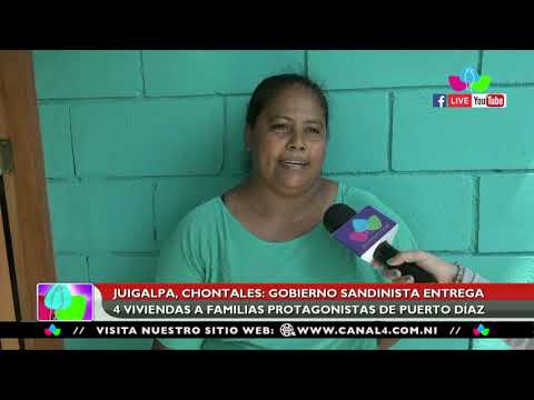 Gobierno Sandinista entrega 4 viviendas a familias de Puerto Díaz en Juigalpa