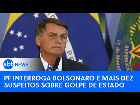 SBT News na TV: Bolsonaro e mais 10 suspeitos de planejar golpe serão interrogados nesta 5ª feira