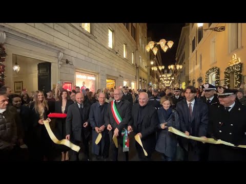Rome's Mayor Roberto Gualtieri switches on Christmas lights