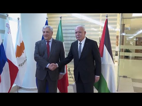 Italian FM meets his Palestinian counterpart in the West Bank
