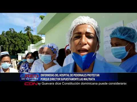 Enfermeras del hospital de Pedernales protestan