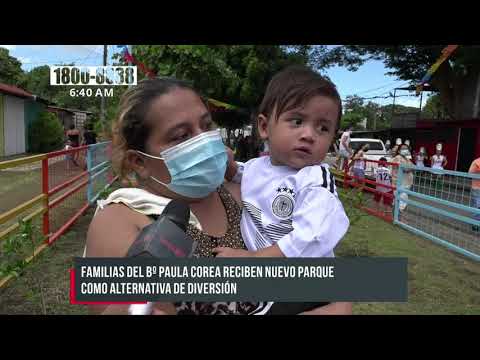 Parque nuevo apara las familias del barrio Paula Corea en Managua - Nicaragua