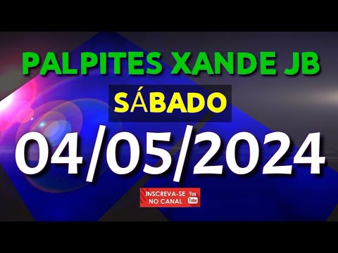 PALPITE DIA 04/05/2024 | JOGO DO BICHO TODAS AS LOTERIAS