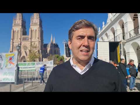 Leo Boto, intendente de Luján, habló tras el acto de la misa con la CGT Regional