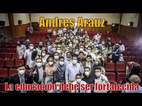 Urgente: Andres Arauz en conferencia dice que la de educación tiene que ser fortalecida
