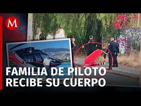 Entregan restos del piloto Armando Cervantes tras desplome de su helicóptero en Coyoacán