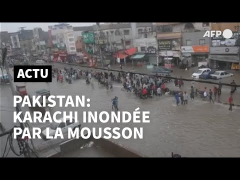 Pakistan: Karachi inondée par la mousson | AFP