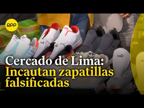 Cercado de Lima: Policía incauta zapatillas falsificadas valorizadas en 15 millones de soles