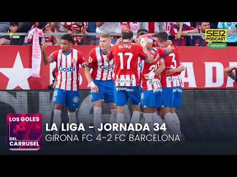 Los goles del Girona 4-2 Barcelona | Estrepitosa goleada que certifica la Champions de los de Michel