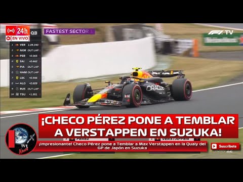 ¡Impresionante! Checo Pérez pone a Temblar a Max Verstappen en la Qualy del GP de Japón en Suzuka