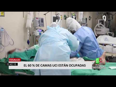 EsSalud: Casi el 60% de camas UCI están ocupadas por pacientes Covid-19