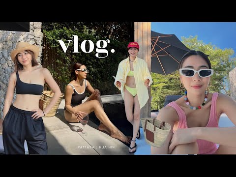 WEARTOWORKSTYLE VLOGเที่ยวทะเลหน้าหนาว🏝️ไปพักpoolvillaประจวบรวมชุดว่ายน้ำที่