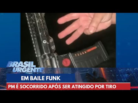 PM é socorrido após ser atingido por tiro em baile funk | Brasil Urgente