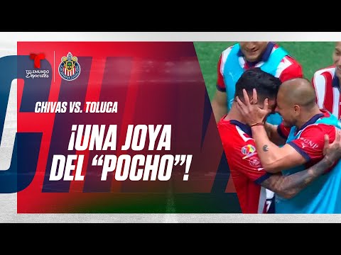 Golazo de Víctor Guzmán y explota el Akron. Chivas vs Toluca 1-0 | Liga MX | Telemundo Deportes