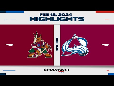 NHL Highlights | Coyotes vs. Avalanche - February 18, 2024