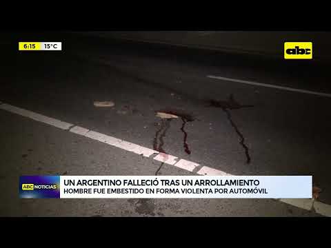 Un argentino falleció tras un arrollamiento
