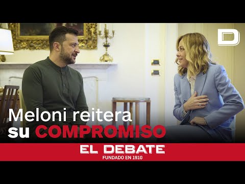 Meloni reitera su compromiso con la defensa de Ucrania en un encuentro con Zelenski