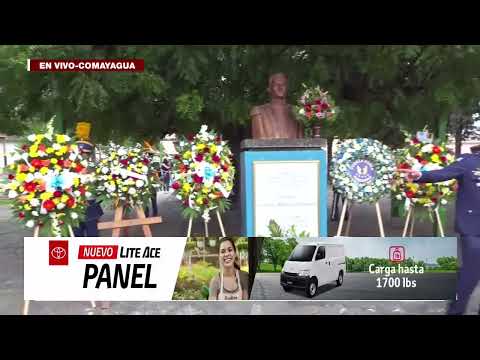 Entregan ofrenda floral a Francisco Morazán en la antesala de los 202 aniversarios de independencia
