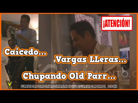 CARLOS CAICEDO CON  VARGAS LLERAS   CHUPANDO OLD PARR