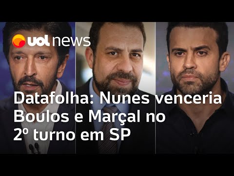 Datafolha: Nunes venceria Boulos e Marçal no 2º turno em SP, e deputado bateria influenciador