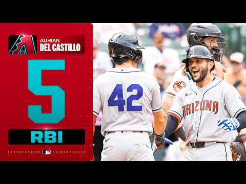 Adrian Del Castillo drove in 5 of the 애리조나 다이아몬드백스 8 runs in their extra-innings win!  | MLB 하이라이트