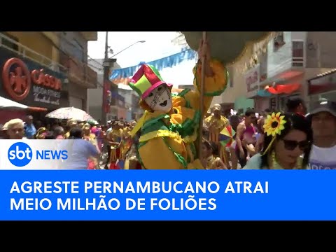 Meio milhão de foliões são atraídos pela folia em Pernambuco | #SBTNewsnaTV(12/02/24)