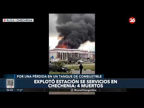 RUSIA | Así explotó una estación de servicio en Chechenia