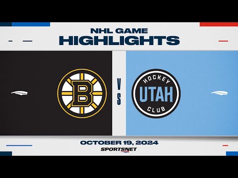 NHL Highlights | Boston Bruins vs. Utah Hockey Club - October 19, 2024