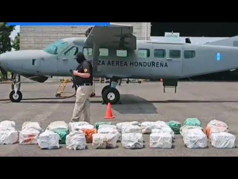2.8 toneladas de cocaína decomisada llega a Tegucigalpa