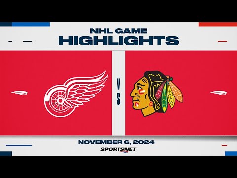 NHL Highlights | Red Wings vs. Blackhawks - November 6, 2024