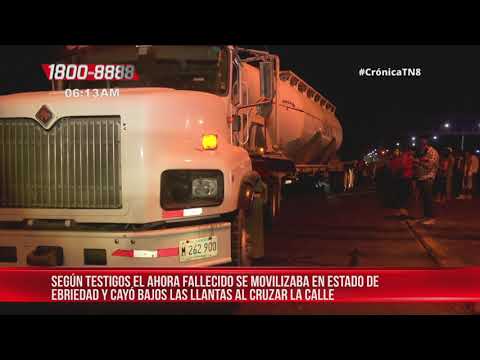 Hombre ebrio muere con el cráneo triturado por las llantas de un camión - Nicaragua