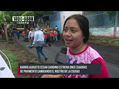 Barrio Augusto C. Sandino con nuevas calles pavimentadas - Nicaragua