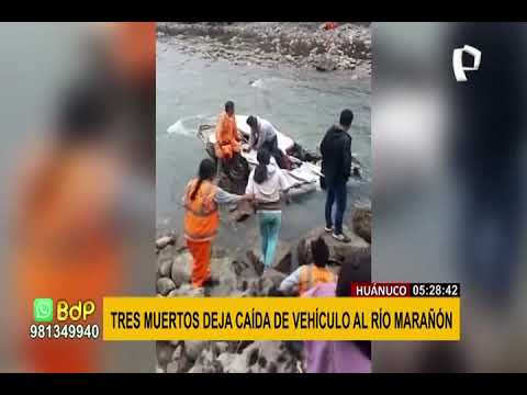 Huánuco: auto cae a abismo y deja tres muertos
