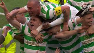 Celtic player steals police hat for goal celebration!