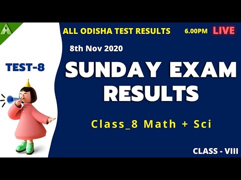 All Odisha Test Results-8 | Class-8 | Mathematics + Science | Aveti Learning |
