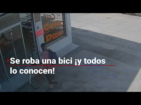 Ladrón de bicicletas, conocido por la comunidad: ¡Ya no se puede ni comprar pan a gusto!