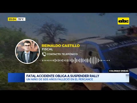 Fatal accidente obliga a suspender el Rally de Colonias Unidas