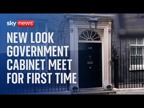 Outside Number 10 Downing Street as cabinet meet for the first time since reshuffle