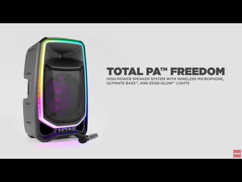 Total PA™ Freedom - High-Power Speaker with Wireless Mic, Ultimate Bass™ and Edge-Glow™ Lights