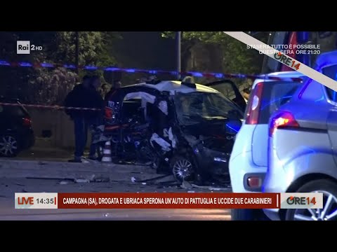 Campagna. Carabinieri travolti e uccisi. Donna drogata e ubriaca al volante - Ore 14 del 08/04/2024