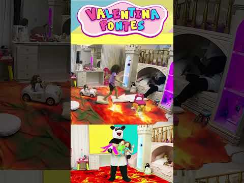 O chão e lava URSO PANDA SALVA A VALENTINA E A BEBÊ REBORN #infantil  #crianca 1012