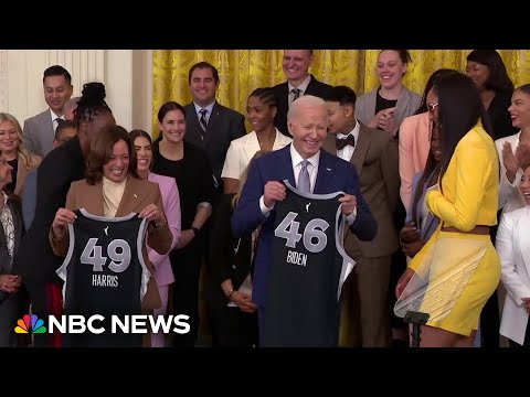 Biden, Harris host Las Vegas Aces after WNBA win