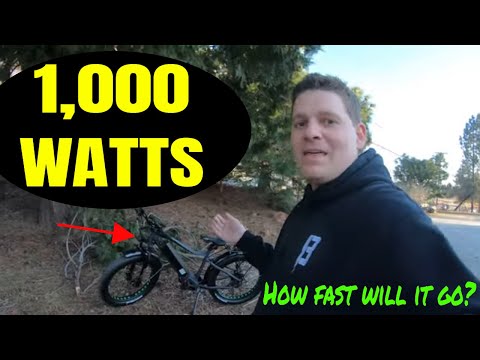 What's the 1000 watt electric bike top speed?
