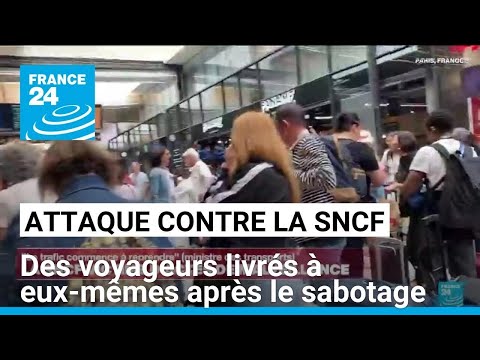 France : des voyageurs livrés à eux-mêmes après le sabotage des lignes ferroviaires