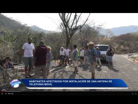 Habitantes de cantón San Eduardo, Pasaquina se oponen a la instalación de una antena telefónica.